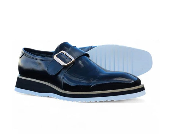 Maurice Patent Leather Monkstrap - Black