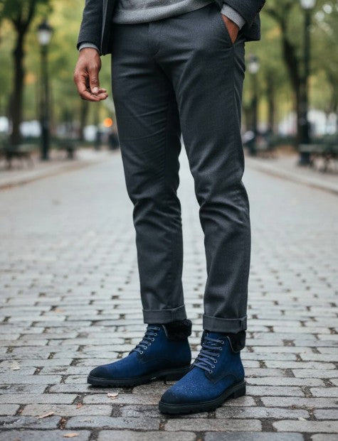 Carrucci Suede Boot - Denim