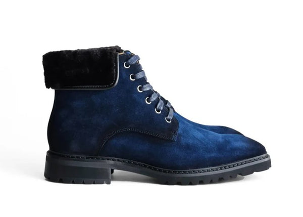 Carrucci Suede Boot - Denim