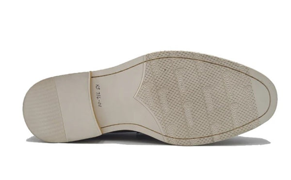 Carrucci Calfskin Penny Loafer - White