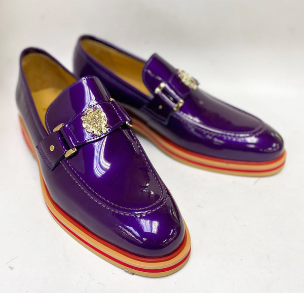 C&E Maurice Patent Ornament Loafer - Purple