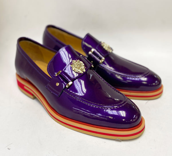 C&E Maurice Patent Ornament Loafer - Purple