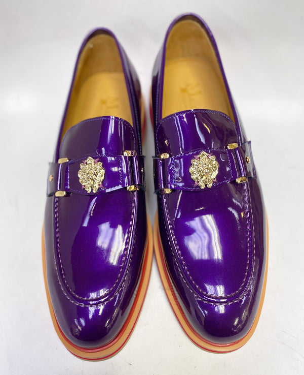 C&E Maurice Patent Ornament Loafer - Purple