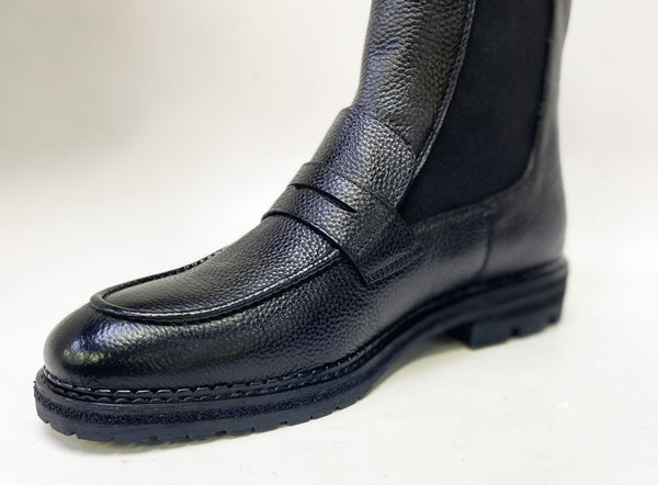 C&E Maurice Deerskin Slip-on Boot - Black