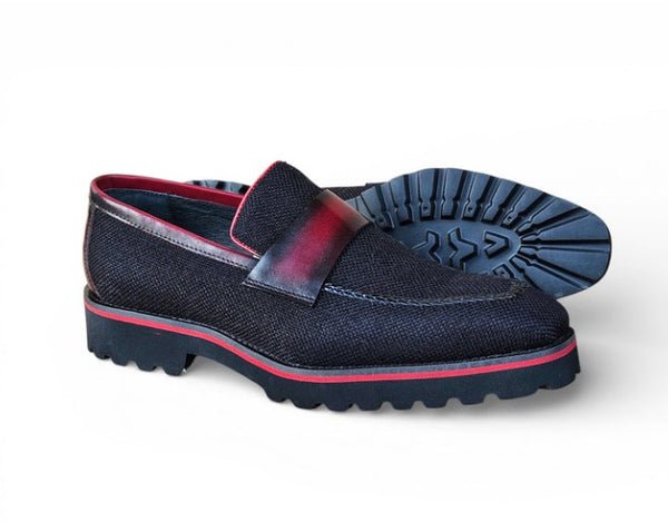 Carrucci Denim Penny Loafer - Black