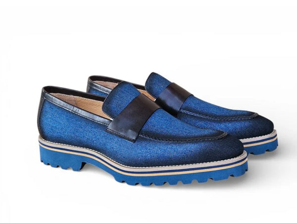 Carrucci Denim Penny Loafer - Blue