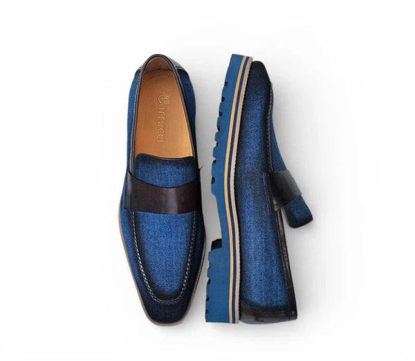 Carrucci Denim Penny Loafer - Blue