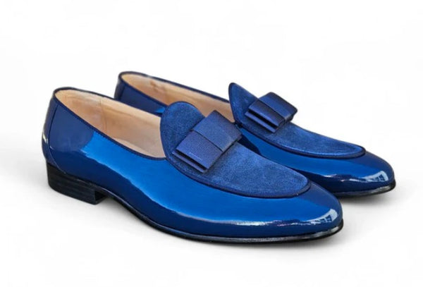 C&E Shoes Leather Suede Loafer - Blue
