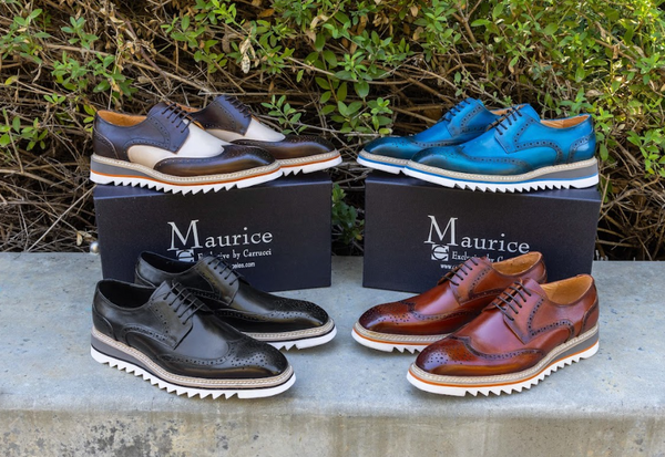 C&E Burnished Calfskin Oxford - Ocean/Blue