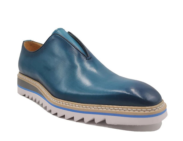 Maurice Calfskin Loafer - Ocean/Blue