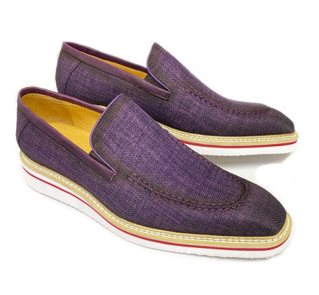 C&E Shoes Maurice Fabric Loafer - Purple