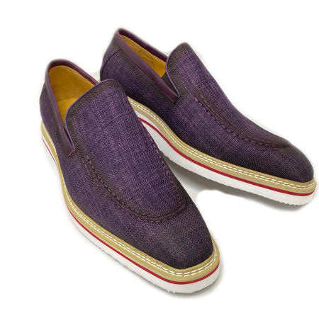C&E Shoes Maurice Fabric Loafer - Purple