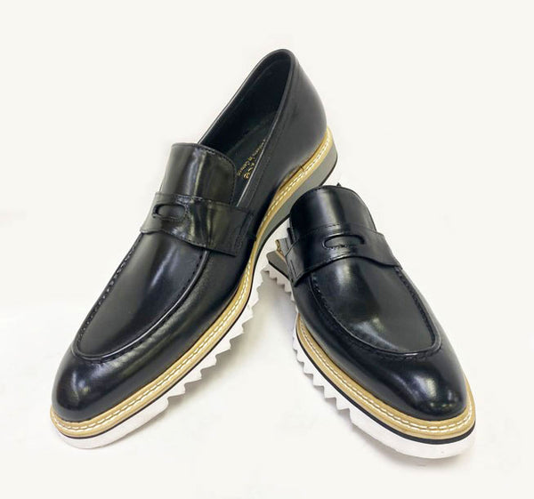 C&E Shoes Maurice Leather Loafer - Black