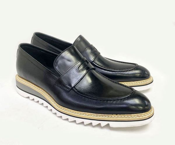 C&E Shoes Maurice Leather Loafer - Black