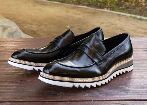 C&E Shoes Maurice Leather Loafer - Black