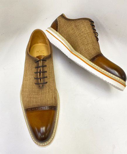C&E Shoes Maurice Leather Oxford - Cognac