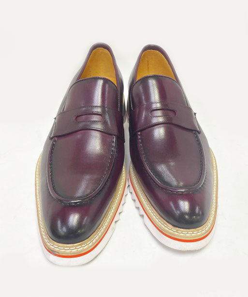C&E Shoes Maurice Leather Loafer - Purple
