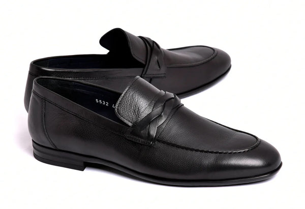 Corrente Deerskin Loafer - Black