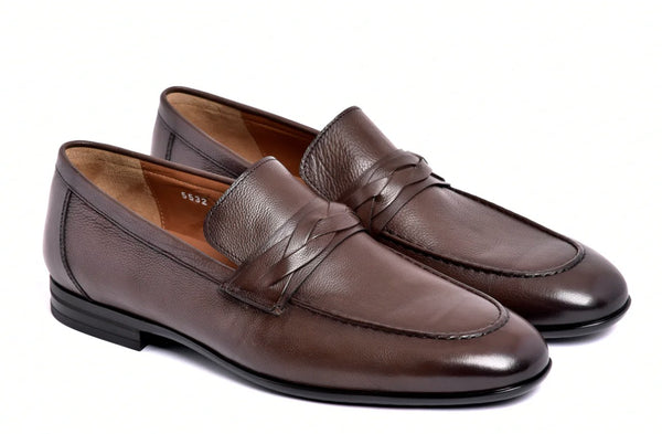 Corrente Deerskin Loafer - Brown