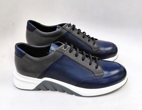 Corrente Calfskin Sport Shoe - Blue/Grey