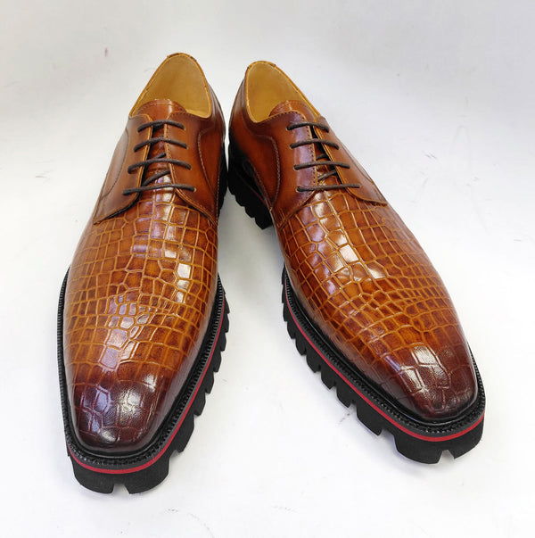 Maurice Crocodile Oxford - Cognac