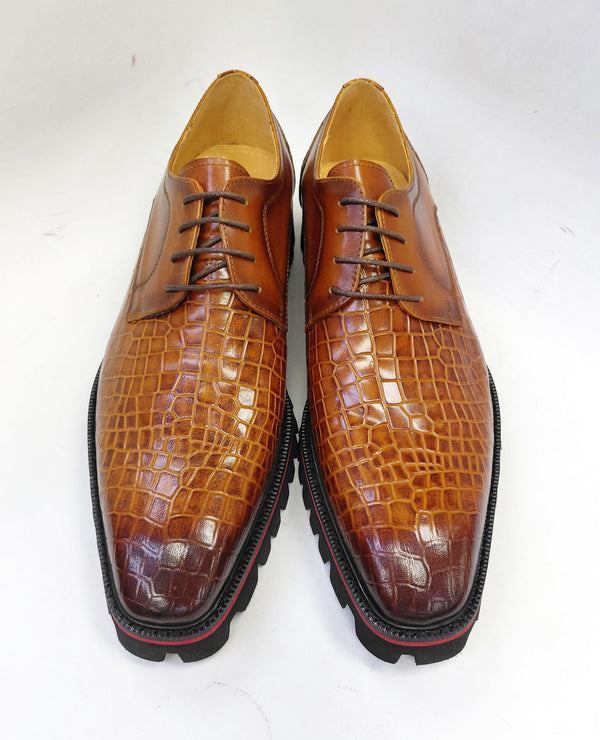 Maurice Crocodile Oxford - Cognac