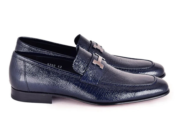 Corrente Vita Calfskin Loafer - Navy