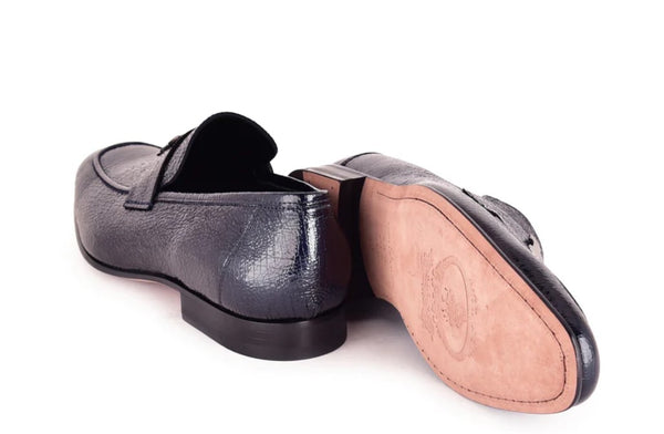 Corrente Vita Calfskin Loafer - Navy