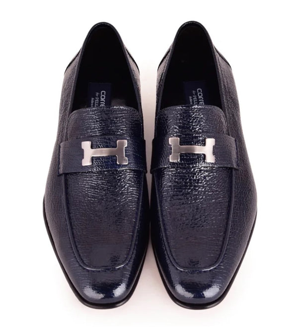 Corrente Vita Calfskin Loafer - Navy