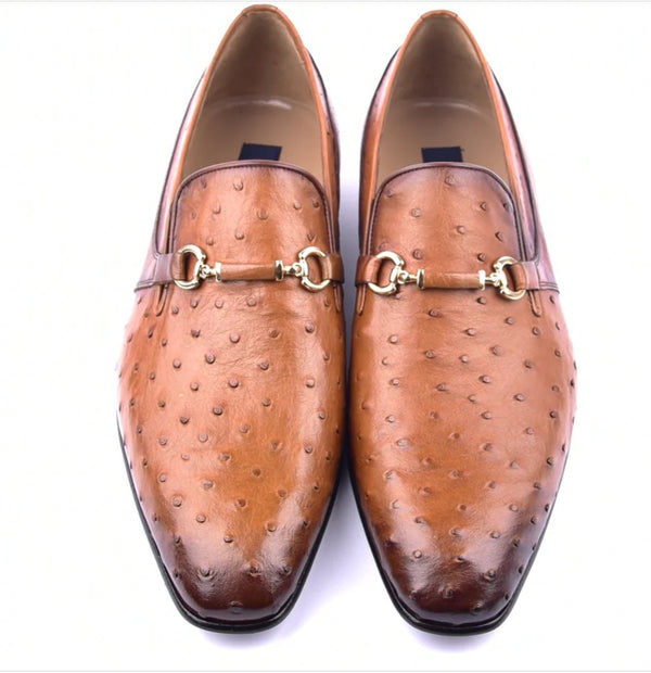 Corrente Ostrich Loafer - Tan
