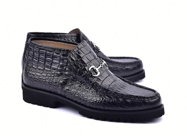 Corrente Hornback Leather Boot - Black