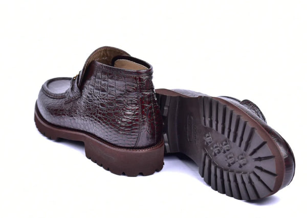 Corrente Hornback Leather Boot - Brown