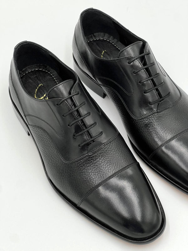 C Collection Leather Oxford - Black
