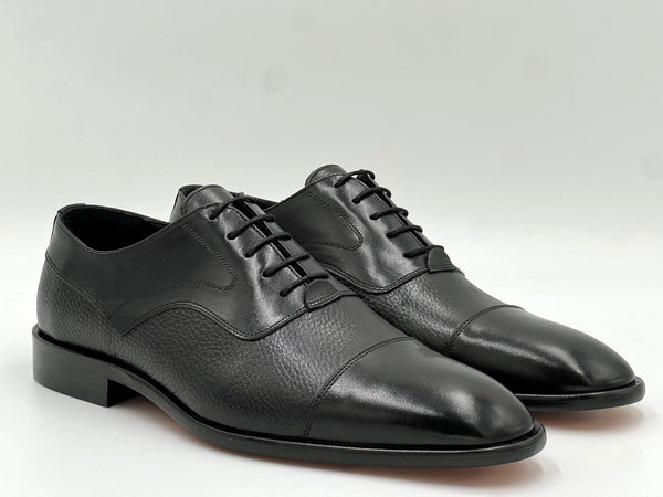C Collection Leather Oxford - Black