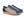 Carrucci Quilted Leather Sneaker - Cognac/Blue
