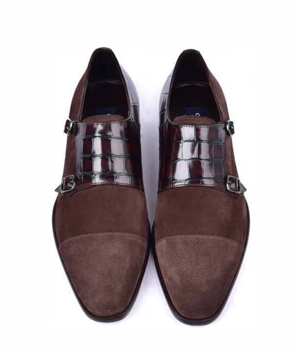 Corrente Suede Monkstrap - Brown