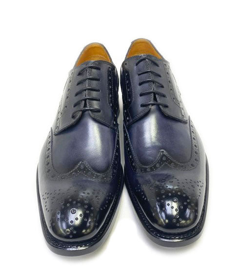 Ugo Vasare Calfskin Wingtip Oxford - Dark Grey