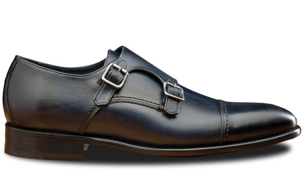 Toscana Leather Monkstrap Shoe - Blue