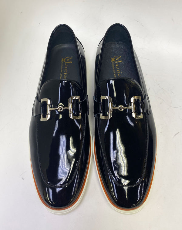 C&E Shoes Maurice Patent Leather Loafer - Black