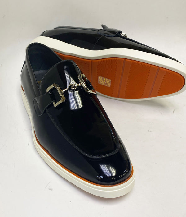 C&E Shoes Maurice Patent Leather Loafer - Black