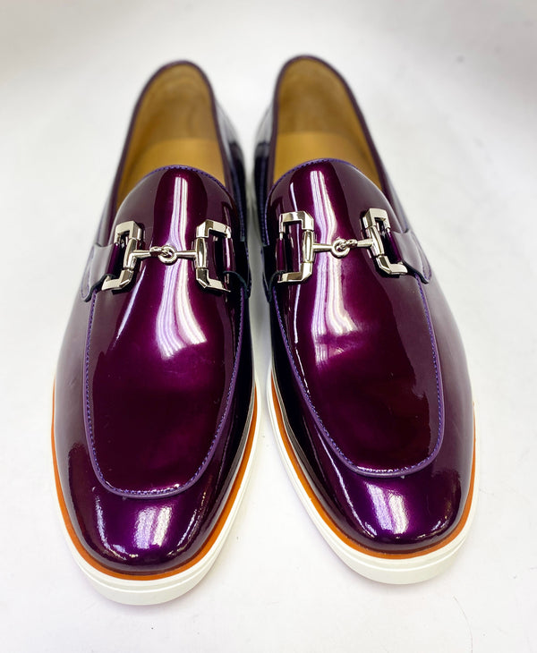 C&E Shoes Maurice Patent Leather Loafer - Purple
