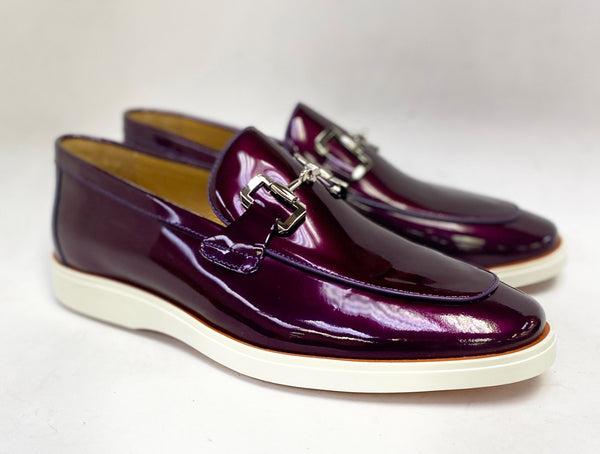 C&E Shoes Maurice Patent Leather Loafer - Purple