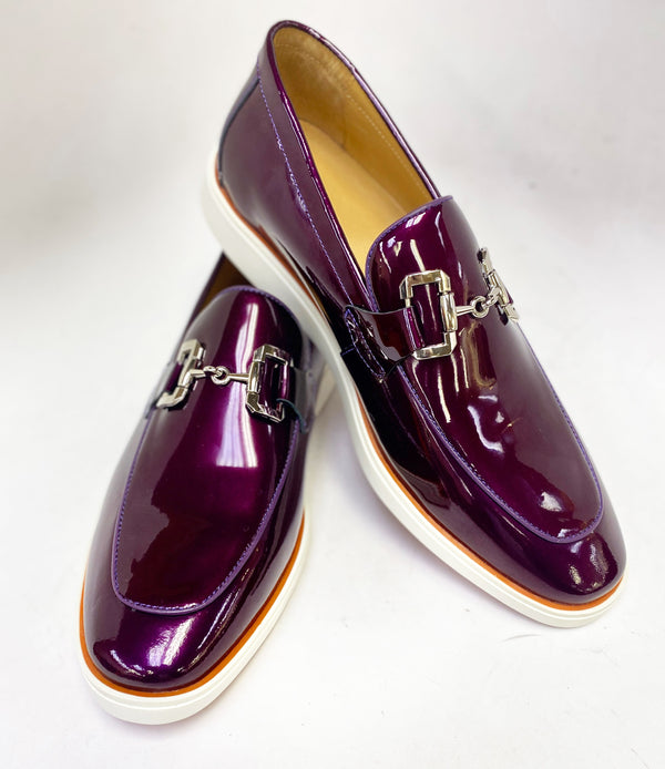 C&E Shoes Maurice Patent Leather Loafer - Purple
