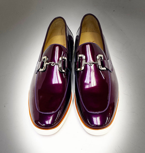 C&E Shoes Maurice Patent Leather Loafer - Purple