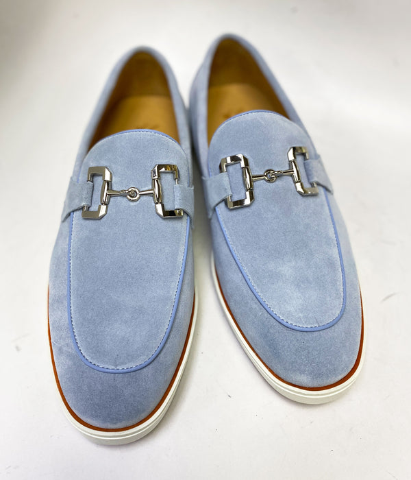 C&E Shoes Maurice Suede Loafer - Light Blue