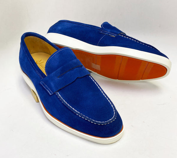 Maurice Suede Penny Loafer - Denim