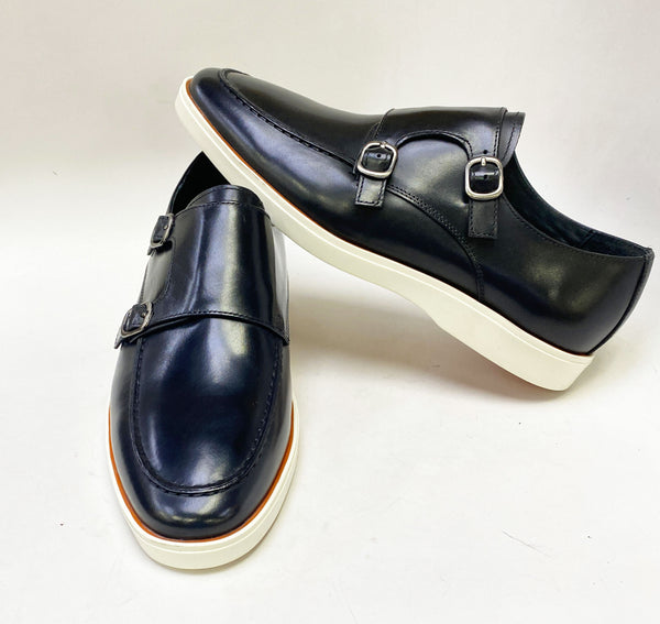 Maurice Calfskin Double Monkstrap - Black