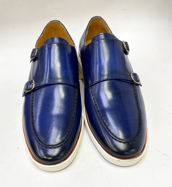 Maurice Calfskin Double Monkstrap - Navy