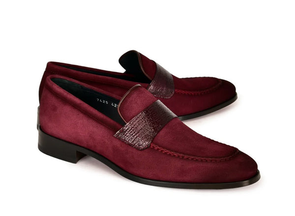 Corrente Suede Loafer - Burgundy