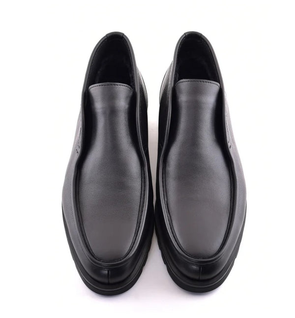 Corrente Leather Shearling Boot - Black